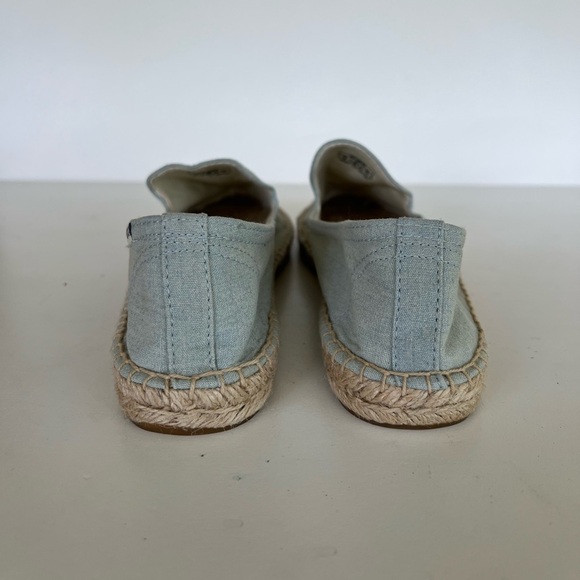 Soludos Flamingos Embroidered Espadrille Smoking Slipper, Light Blue, 9 - Picture 4 of 12